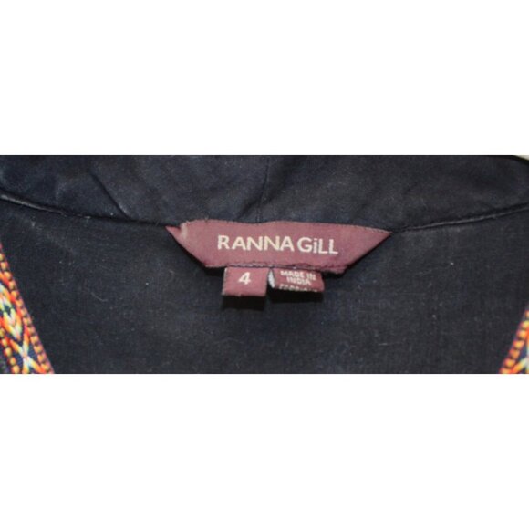 Anthropologie Ranna Gill Size 4 Womens Embroidered Boho Tunic Top Southwestern - Picture 3 of 12